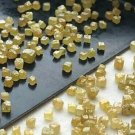 2.36Ct Rough Diamond Perfect Cube Natural Yellow Color Diamond Loose Raw Diamond