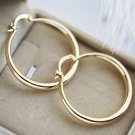 925 Sterling Silver Earring 14k Gold Plated 30mm Hoop Earrings For Birthday Gift