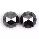 1.55 CT Round Rose Cut Diamond Natural Black Color Diamond Loose Diamond