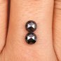 1.55 CT Round Rose Cut Diamond Natural Black Color Diamond Loose Diamond