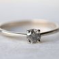 Grey Round Cut Natural Diamond Ring Beautiful Anniversary Ring Gift For Women