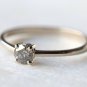 Grey Round Cut Natural Diamond Ring Beautiful Anniversary Ring Gift For Women
