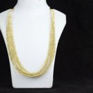 Light Yellow Diamond Faceted Rondell Beads Strand Polished Diamond Nuggets