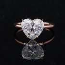 3 Ct Heart Shape Simulated Diamond Ring Prong Set Wedding Gift Ring For Women