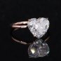 3 Ct Heart Shape Simulated Diamond Ring Prong Set Wedding Gift Ring For Women
