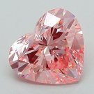 1.62ct Brilliant Heart Cut Lab Grown Diamond CVD Loose Diamond For Making Ring