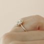 2.45ct Oval Cut Simulated Diamond Ring 14K Gold Plated Engagement Ring For Her
