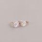 2.45ct Oval Cut Simulated Diamond Ring 14K Gold Plated Engagement Ring For Her