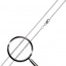 Solid 14K White Gold Plated 925 Sterling Silver Chain Beautiful Gift For Women