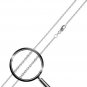 Solid 14K White Gold Plated 925 Sterling Silver Chain Beautiful Gift For Women