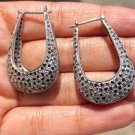 Vintage Sterling Silver Huggie Earrings Personalized Antique Jewellery Gift