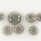 3.26Ct Natural Loose Diamond Grey Round Cut Diamond For Solitaire Making Jewelry