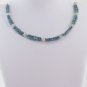 White & Blue Rough Diamond Beads Necklace Natural Loose Raw Diamond Necklace