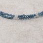 White & Blue Rough Diamond Beads Necklace Natural Loose Raw Diamond Necklace
