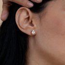 2ct Oval Cut Simulated Stud Earring 14k Gold Plated Promise Gift Earring For Her