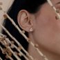 2ct Oval Cut Simulated Stud Earring 14k Gold Plated Promise Gift Earring For Her
