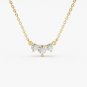 0.26Ct Classic Trio Simulated Diamond Necklace Wedding Gift Necklace For Women