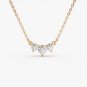 0.26Ct Classic Trio Simulated Diamond Necklace Wedding Gift Necklace For Women