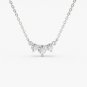 0.26Ct Classic Trio Simulated Diamond Necklace Wedding Gift Necklace For Women