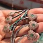 Round Cut Emerald Gemstone Vintage Style Bracelet 925 Silver Unique Bracelet
