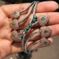 Round Cut Emerald Gemstone Vintage Style Bracelet 925 Silver Unique Bracelet