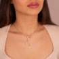 925 Sterling Silver Initial Heart Necklace Anniversary Gift Necklace For Women