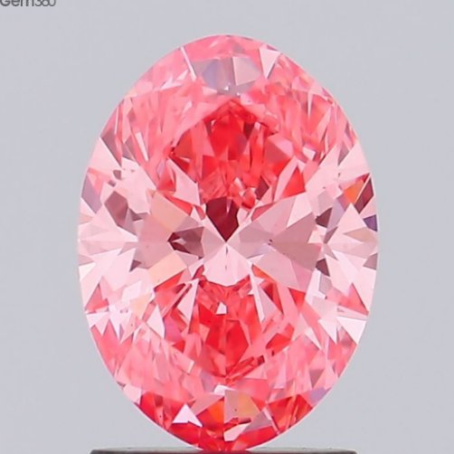 1.51Ct Pink Oval Cut Lab Grown Diamond VS1 Clarity Loose Diamond For Jewellery