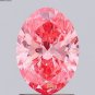 1.51Ct Pink Oval Cut Lab Grown Diamond VS1 Clarity Loose Diamond For Jewellery