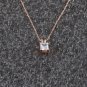 2 Ct Princess Cut Simulated Pendant Necklace Solid Wedding Necklace Gift For Her