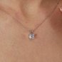 2 Ct Princess Cut Simulated Pendant Necklace Solid Wedding Necklace Gift For Her