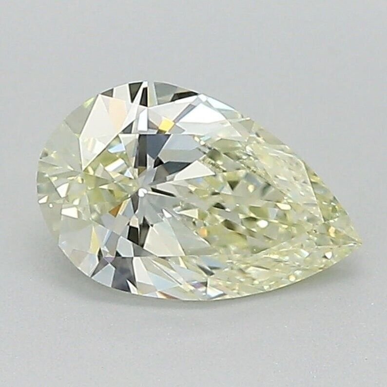 Brilliant Pear Cut Light Yellow Color VVS2 Diamond Loose Diamond For Jewelry