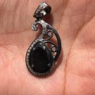 Art Deco Pear Diamond Pendant 925 Sterling Silver Wedding Gift Pendant For Her