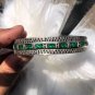 Princess Cut Emerald Gemstone Bracelet 925 Sterling Silver Wedding Gift Bracelet