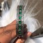 Princess Cut Emerald Gemstone Bracelet 925 Sterling Silver Wedding Gift Bracelet