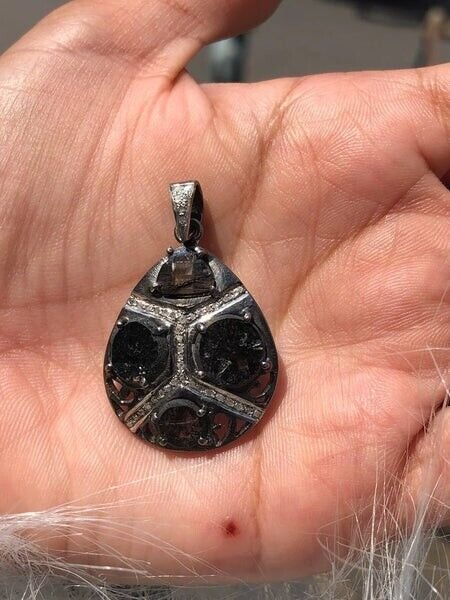 Unique Vintage-Inspired Sterling Silver Pendant Delicate Handcrafted Necklace