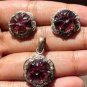 Pink Gemstone Earring & Pendant Set 925 Sterling Silver For Personalized Gift