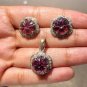 Pink Gemstone Earring & Pendant Set 925 Sterling Silver For Personalized Gift