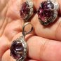 Pink Gemstone Earring & Pendant Set 925 Sterling Silver For Personalized Gift