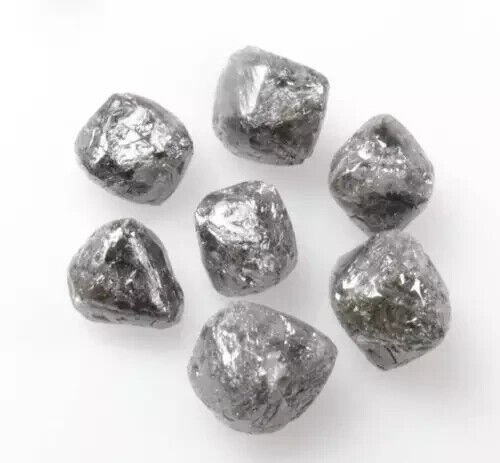 9.20Ct Natural Raw Diamond Silver Black Diamond Raw Loose Diamond For Jewellery