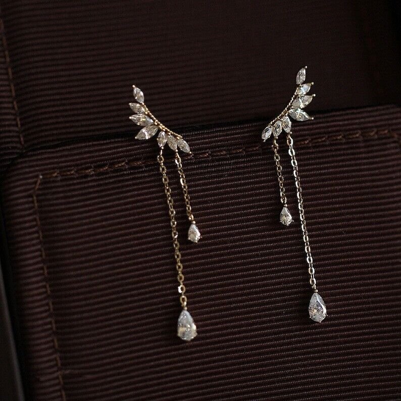 Solid Mix Cut Simulated Pair Earring Tear Drop Stud Earring Wedding Gift For Her