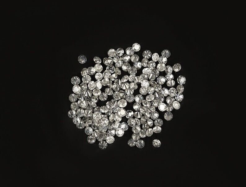 1.50ct Round Cut Salt & Pepper Diamond Natural Loose Diamond For Making Jewelry