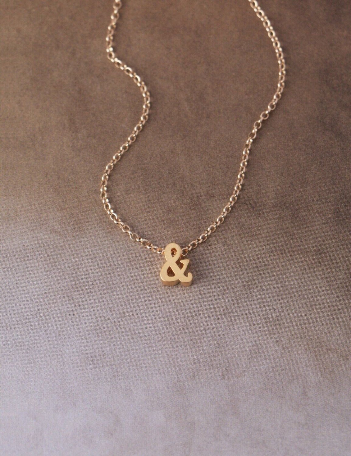 Sterling Silver Ampersand Tiny & Necklace Delicate Friendship Necklace For Her