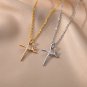 Round Cut Simulated Diamond Nacklace Religious Anniversary Gift Necklace For Her