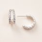 0.40Ct Round Simulated Diamond Double Hoop Earring Wedding Gift Earring For Her