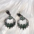 Art Deco Chandbali Earrings: 925 Sterling Silver Dangle Perfect Gift Earrings