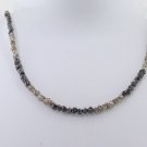 Natural Rough Diamond Necklace Black & Brown Raw Uncut Loose Diamond Necklace