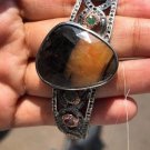 Vintage Gemstone Silver Bracelet Art Deco Bangle Bracelet For Personalize Gift