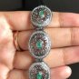 Art Deco Emerald Gemstone Bracelet 925 Sterling Silver Vintage Jewelry For Gift