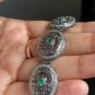 Art Deco Emerald Gemstone Bracelet 925 Sterling Silver Vintage Jewelry For Gift