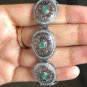 Art Deco Emerald Gemstone Bracelet 925 Sterling Silver Vintage Jewelry For Gift